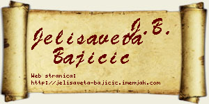 Jelisaveta Bajičić vizit kartica